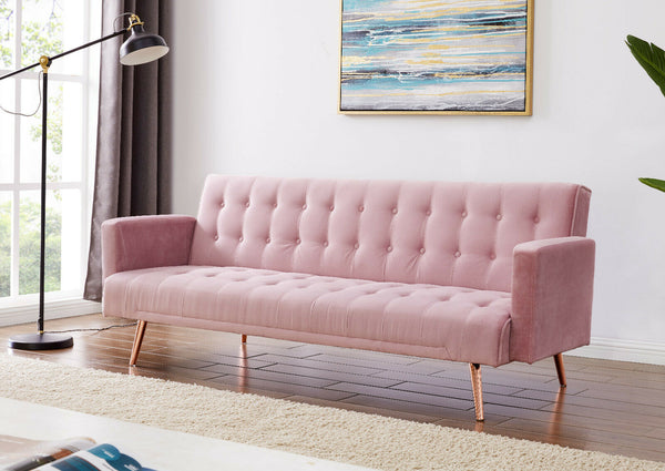 Pink sofa shop bed chair